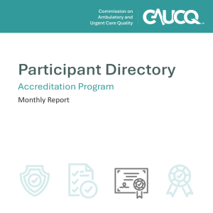 CAUCQ Participant Directory Accreditation Program