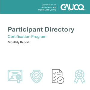 CAUCQ Participant Directory Certification Program