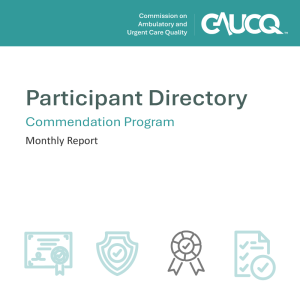 CAUCQ Participant Directory Commendation Program
